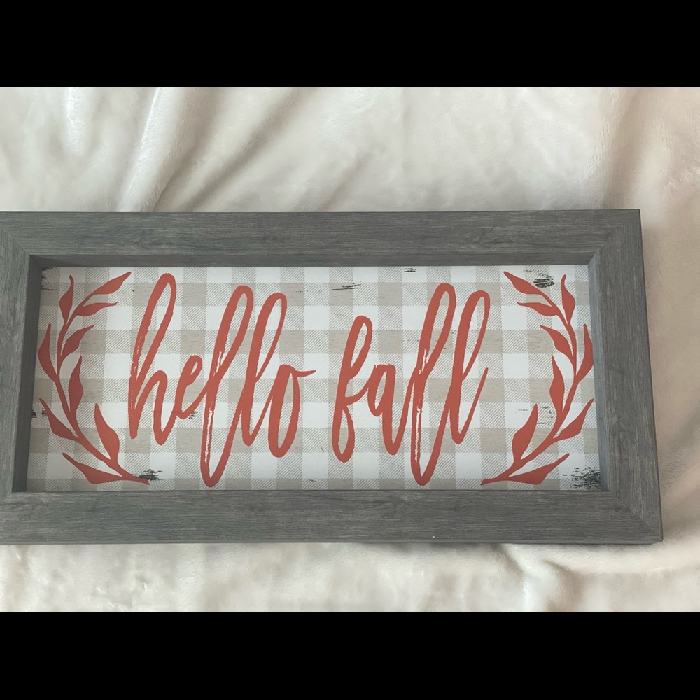 Hello fall sign